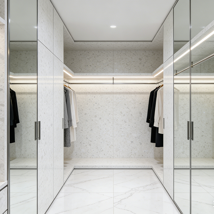 YDSTONE Modern White Magnolia Artificial Marble Tiles Cut-to-Size for Villa Exterior Staircase Wall Outdoor Applications