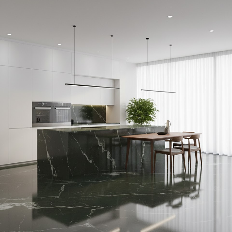 YDSTONE Wholesale Artificial Ceramic Tiles Porcelain Slab Avocado Green Sintered Stone Slabs for Tv Background