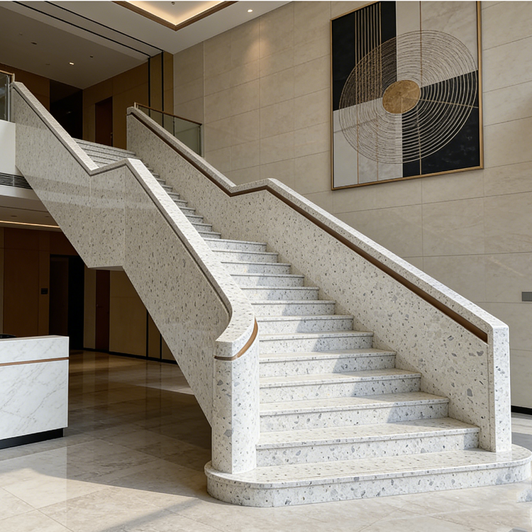 YDSTONE Pearl White Cut-to-Size  Artificial Marble Tiles for Exterior Interior Decoration-Balcony