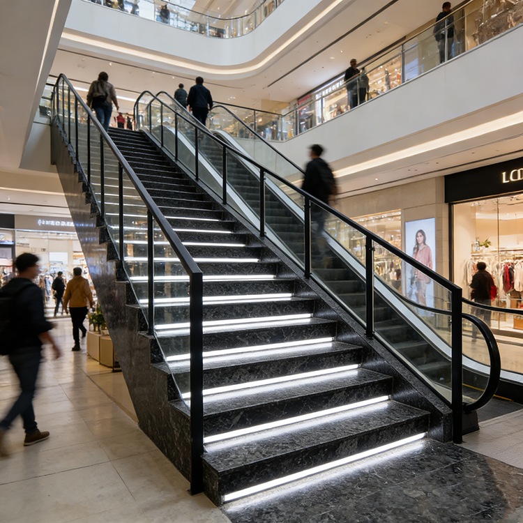 YDSTONE Modern Luxurious Black Veneered Granite Island for Restaurants Bathrooms Vanities Dining Living Room Marble Countertop