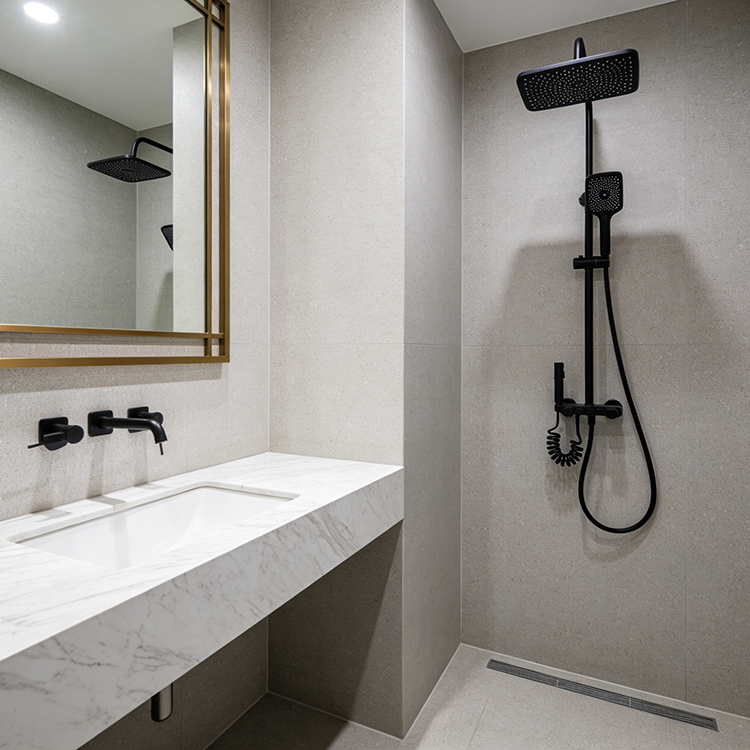 YDSTONE Modern Rongyuan Gray Artificial Marble Tiles Cut-to-Size for Indoor Table Wall Bedroom Hotel Bathroom Mall Table Top