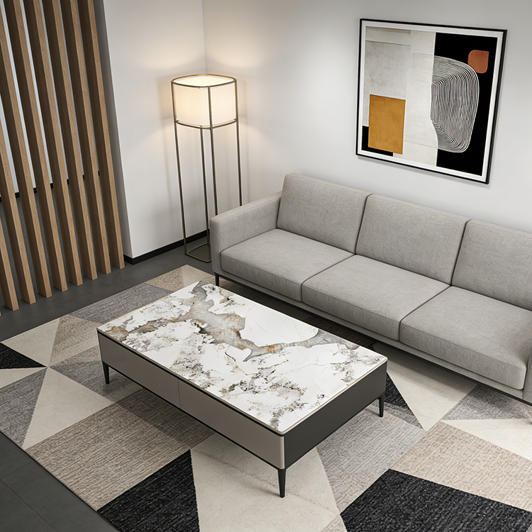 Pandora Sintered Stone Tiles Wall Slab Fireproof Modern for Livingroom Dining Table Top Coffee Table