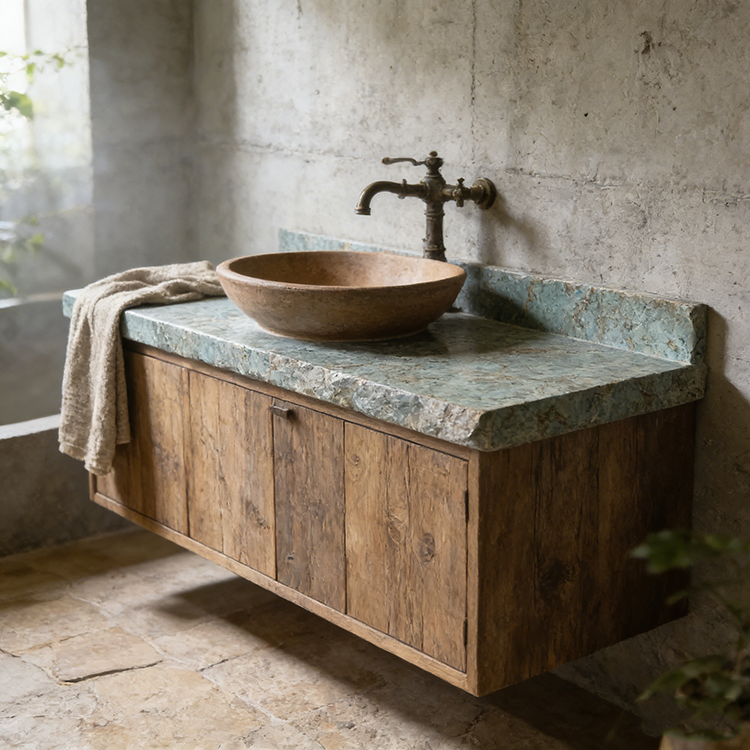 YDSTONE Backlit Translucent TANZANITE GREEN Turquoise Granite Natural Stone Green Granite for Bathroom Vanitytop