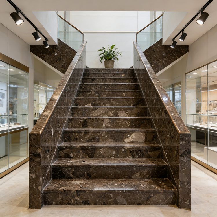 YDSTONE Cut-to-Size Roxaflopriv Artificial Marble Tiles for Villa Exterior Staircase Wall Bathroom Mall Flooring Table Tops