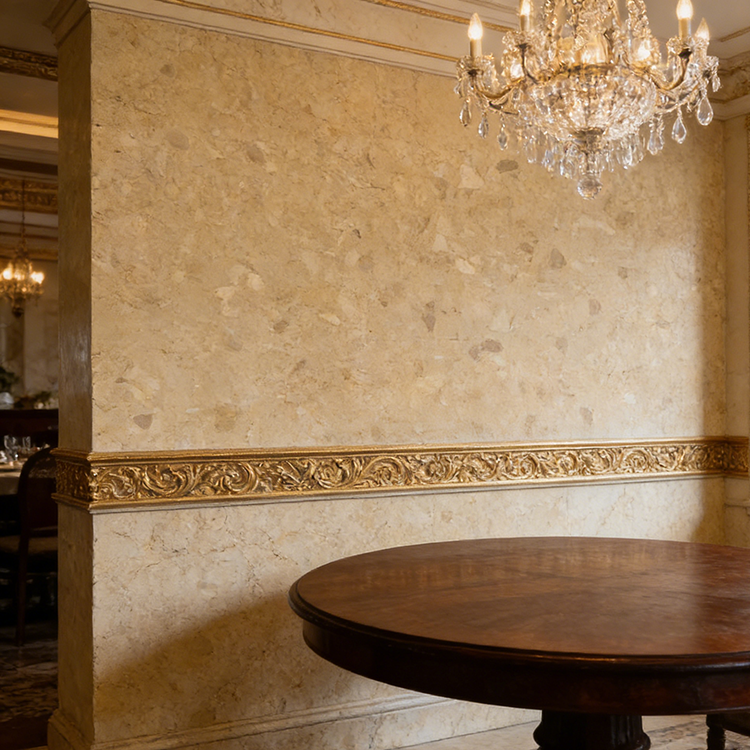 YDSTONE Antique Beige Cut-to-Size  Artificial Marble Tiles for Exterior Interior Decoration-Balcony