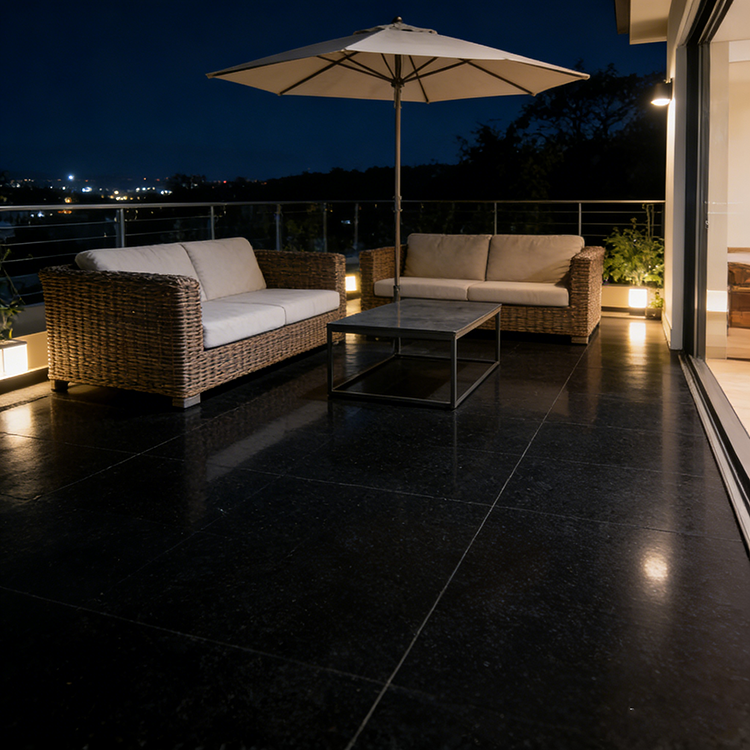 YDSTONE Modern Luxurious Black Veneered Granite Island for Restaurants Bathrooms Vanities Dining Living Room Marble Countertop