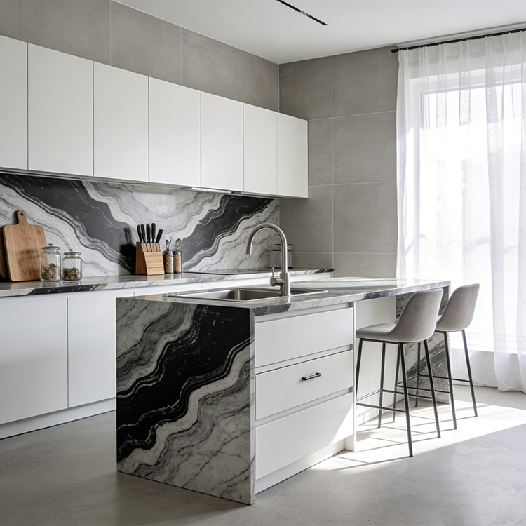 Factory Price Glacier Marble Slab Modern Polished Big Format Large Porcelain Slabs for Shower Walls