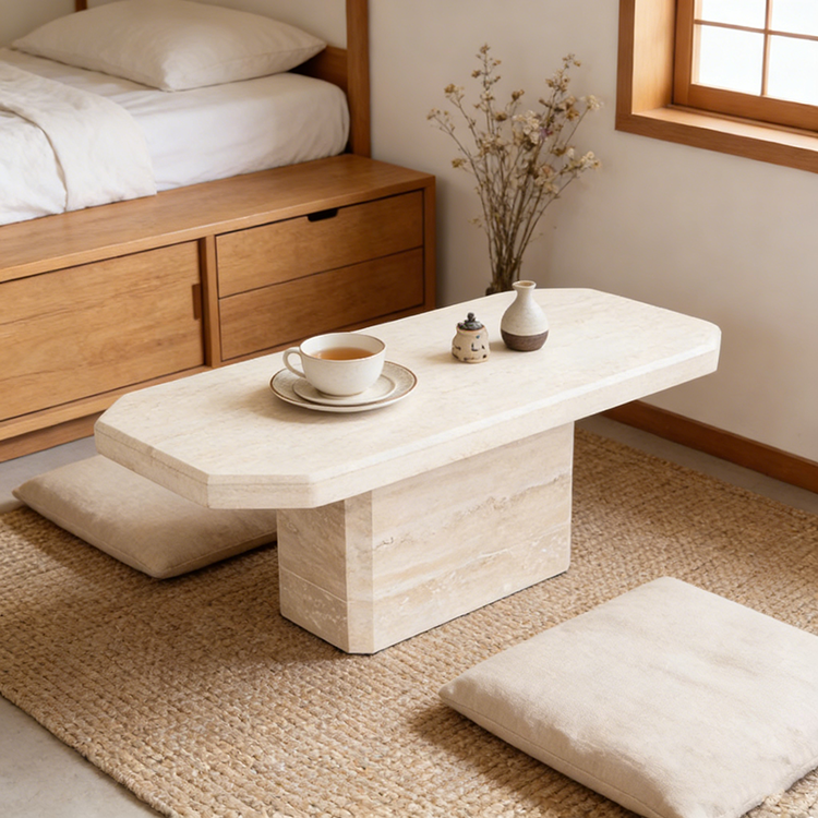 product best price cloud cream style marble coffee table modern simple living room shaped drawer white sintered stone238-6