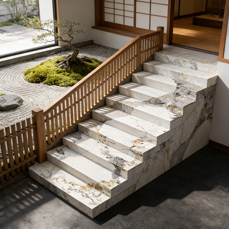 YDSTON EItalian Polished Granite Rectangular Dining Table and Chair Set, Modern Luxurious Home Furniture