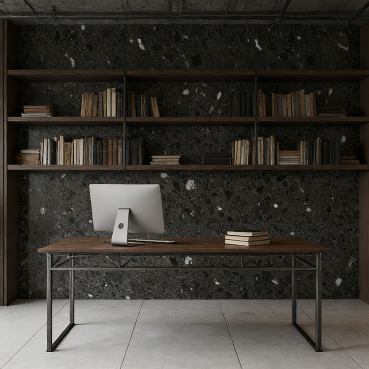 YDSTONE Modern Hangzhou Grey Artificial Marble Tiles Cut-to-Size for Villa Exterior Staircase Wall Indoor Floor Bathroom