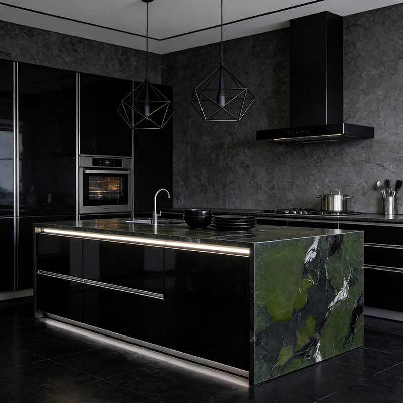 YDSTONE Wholesale Artificial Ceramic Tiles Porcelain Slab Avocado Green Sintered Stone Slabs for Tv Background