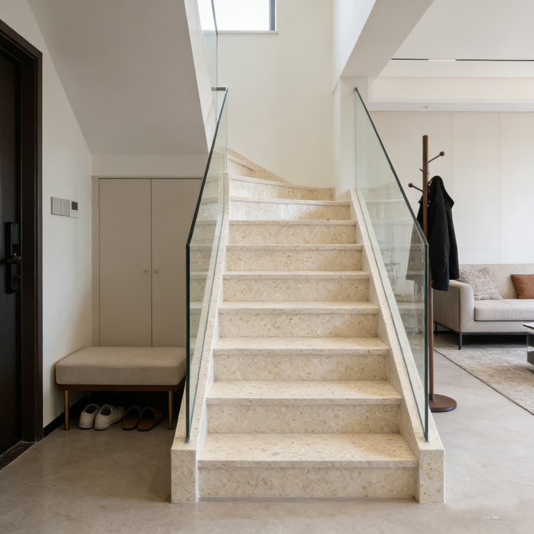 YDSTONE Antique Beige Cut-to-Size  Artificial Marble Tiles for Exterior Interior Decoration-Balcony