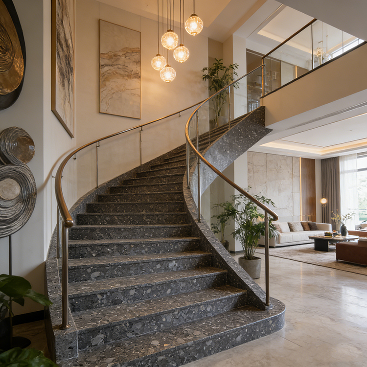 Modern High-end Terrazzo Is Used for Interior Decoration Stair
