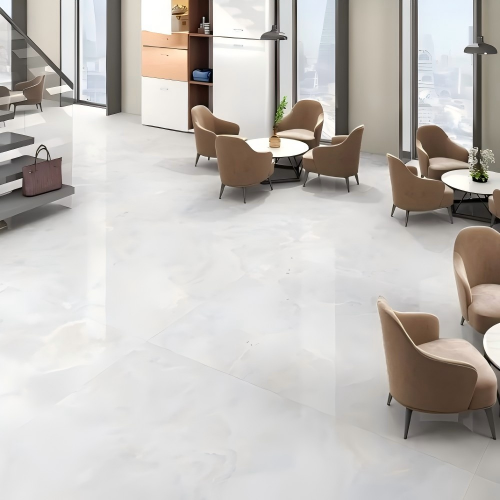 product ydstone artificial stone classic beige polished heat resistant vanity marble flooring slab-3