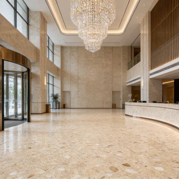 YDSTONE Artificial Stone Classic Beige Polished Heat Resistant Vanity Marble Flooring Slab