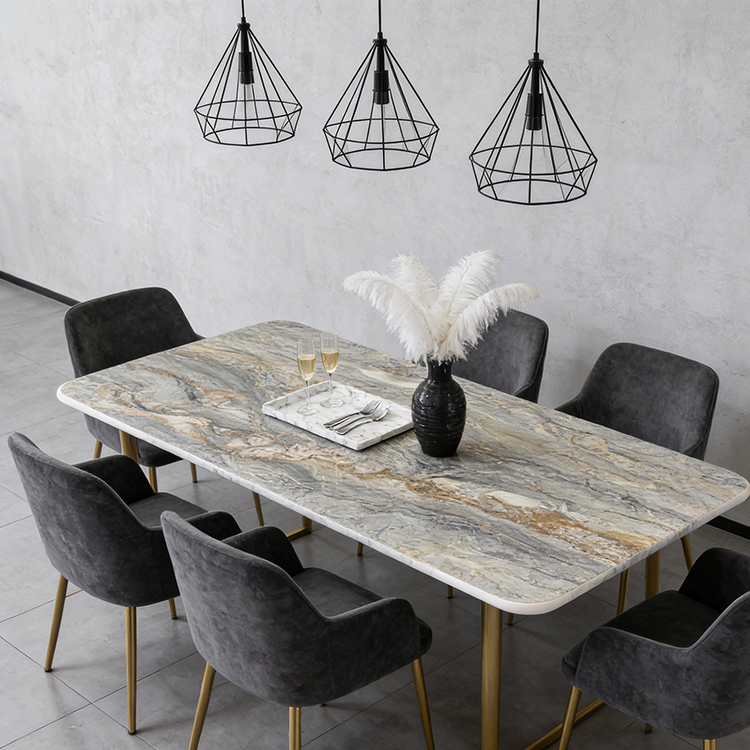 YDSTONE Hot Selling Brazilian Natural Stone Slabs Aquarella Green Quartzite Slab Dinning Tables