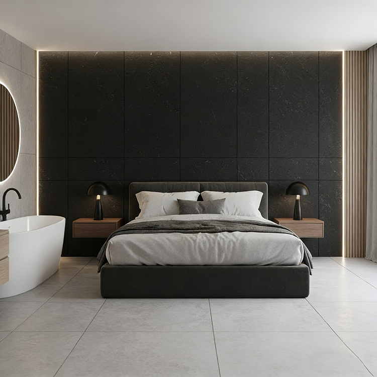 YDSTONE Modern Luxurious Black Veneered Granite Island for Restaurants Bathrooms Vanities Dining Living Room Marble Countertop