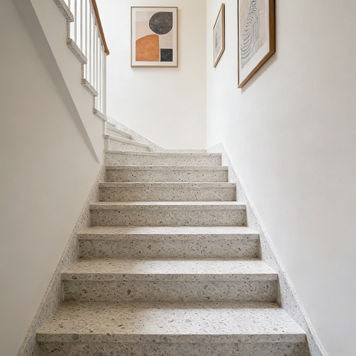 Customized Wholesale Terrazzo Stone Tile Big Slab for Villa Stair Application Artificial Stone for Living Room