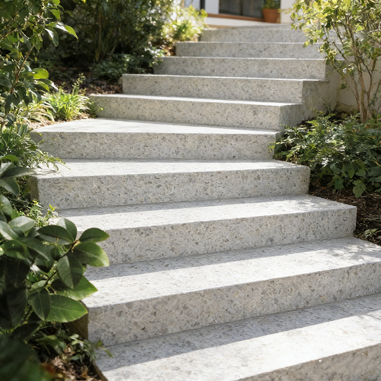 YDSTONE Modern Dusk Snow White Artificial Marble Tiles Cut-to-Size for Villa Exterior Staircase Wall Indoor Floor Stair Bathroom