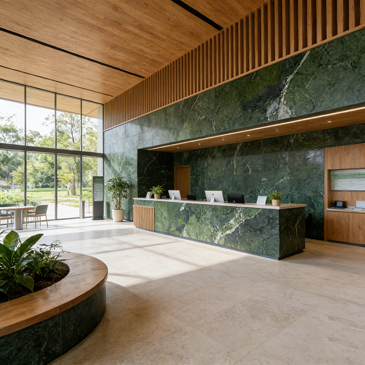 YDSTONE Wholesale Artificial Ceramic Tiles Porcelain Slab Avocado Green Sintered Stone Slabs for Tv Background