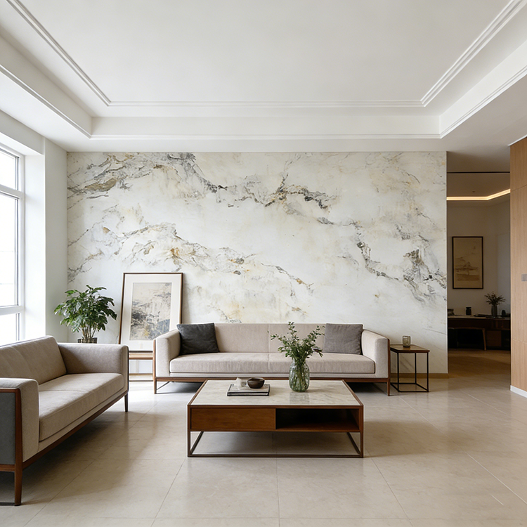 Luxury Natural White Marble Big Slab Polished Large Format Stone for Villa Hotel Floor Kitchen Wall Panel Bathroom