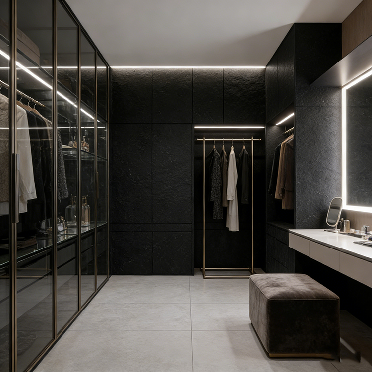 YDSTONE Modern Luxurious Black Veneered Granite Island for Restaurants Bathrooms Vanities Dining Living Room Marble Countertop