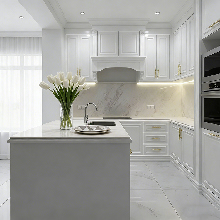 Dining Table Counter Stone Kitchen Countertop White Calacatta Marble for Bathroom Vanity Top