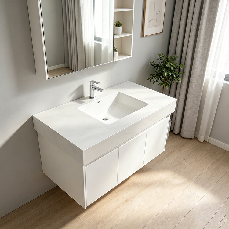 YUANDA STONE Glacier White Jade Sintered Stone of Interior Bathroom Vanity Tops
