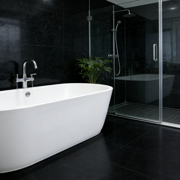 YDSTONE Modern Luxurious Black Veneered Granite Island for Restaurants Bathrooms Vanities Dining Living Room Marble Countertop