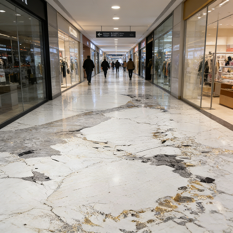 YDSTON EItalienisch polierter Granit rechteckiger Esstisch und Stuhl-Set, modernes luxuriöses Heim-Möbel