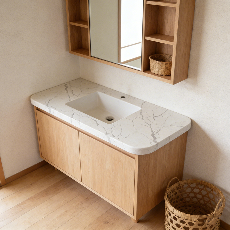 YDSTONE Modern Design Artificial Quartz Calacatta Polished Surface Engineered Quartz Slabs for Bathroom Vanity Tops