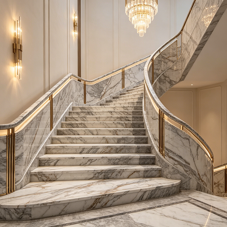 Modern Floor Tiles 3200*1600mm Marble Stair Stone Panel Slabs Interiors