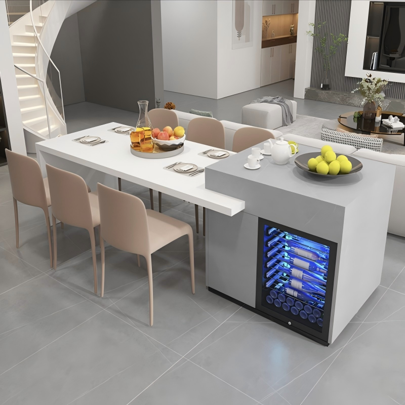 product new products artificial integrated kitchen island modern artificial marble kitchen sintered stone table top-1