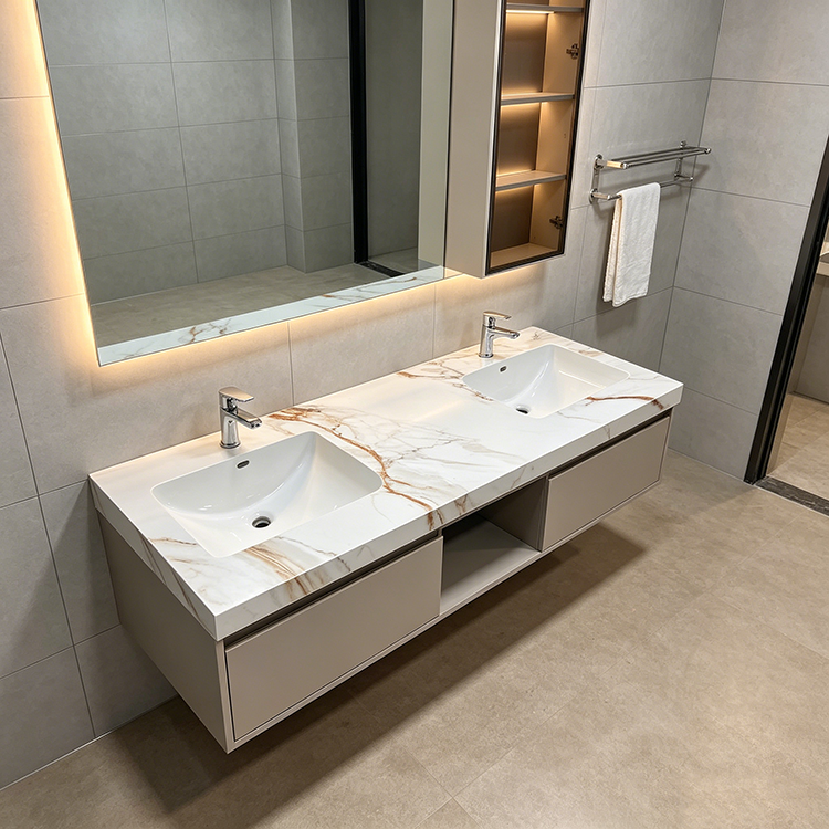 YUANDA STONE Fish Belly Gold Sintered Stone for Interior Bathroom Vanity Tops