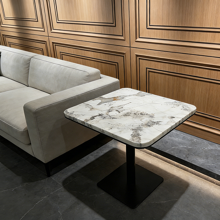 Pandora Sintered Stone Tiles Wall Slab Fireproof Modern for Bedroom Dining Table Top Livingroom Side Table