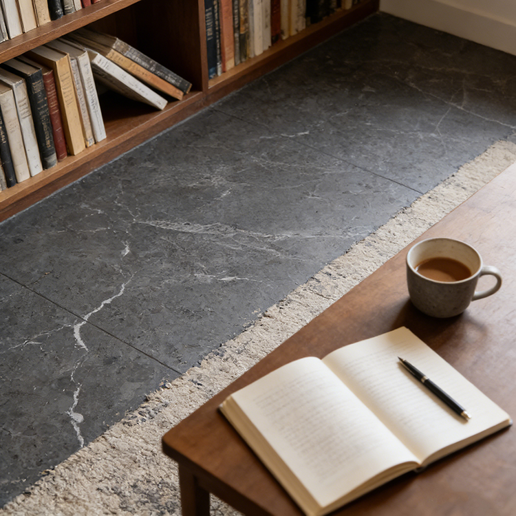 YDSTONE Modern Yunduola Gray Artificial Marble Tiles Cut-to-Size for Villa Exterior Staircase Wall Indoor Floor Bathroom