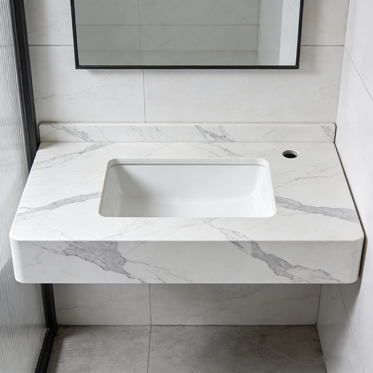 YDSTONE High Quality Calacatta Grey Color Short Vein Artificial Quartz Stone Slab Countertops Vanity Tops Table Tops