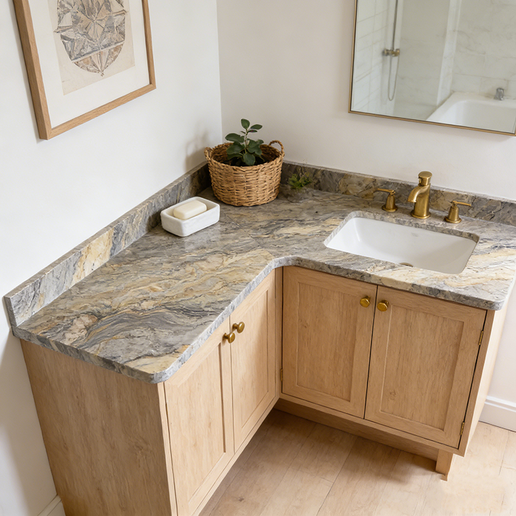 YDSTONE Hot Selling Brazilian Natural Stone Slabs Aquarella Green Quartzite Slab Bathroom Vanitytops