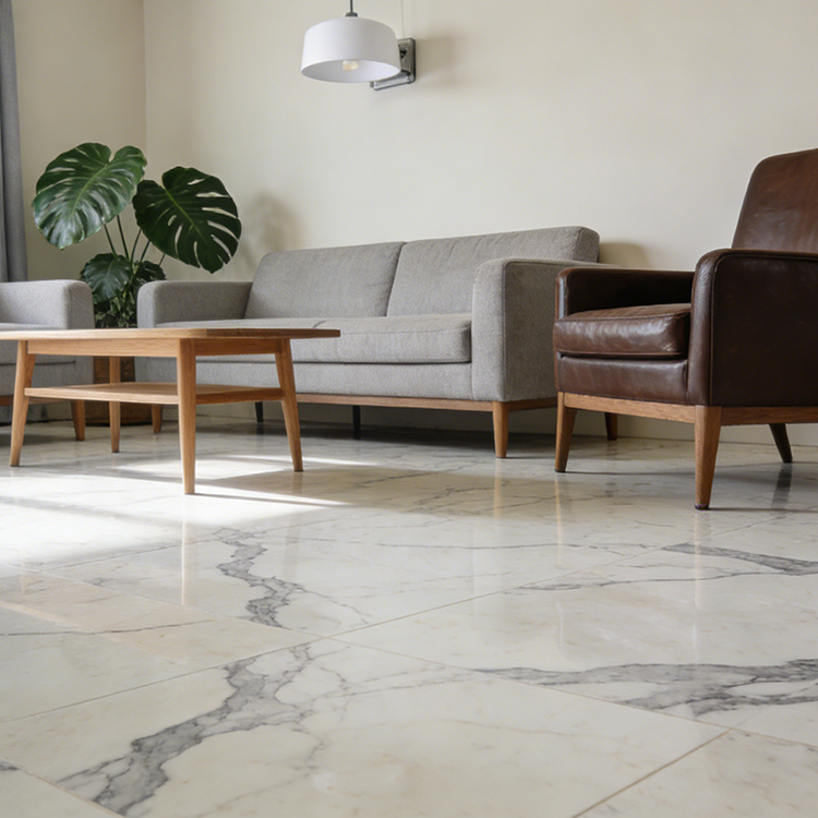 2025 Luxury Italian Calacatta Viola Marble Modern Design Polished Surface Villa Floorings