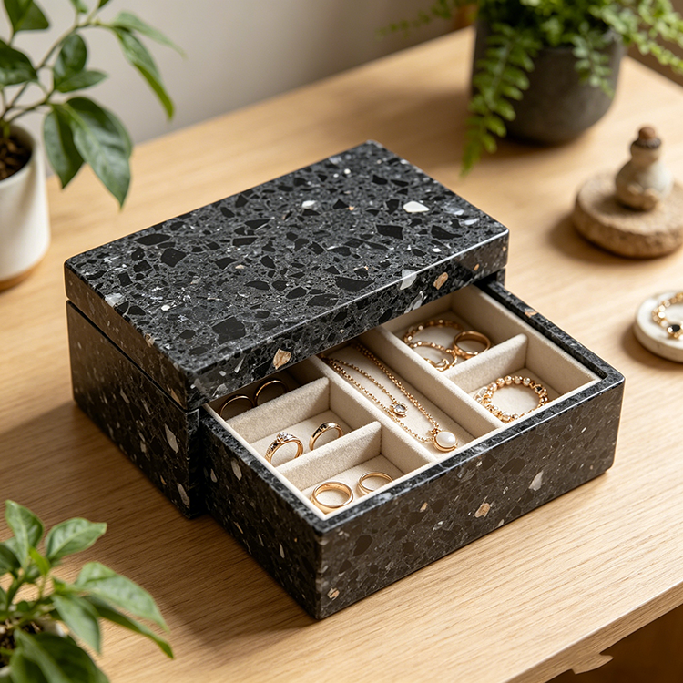 YDSTONE Elegant Black Artificial Quartz Stones Slab Custom Slab for Stone Handicrafts