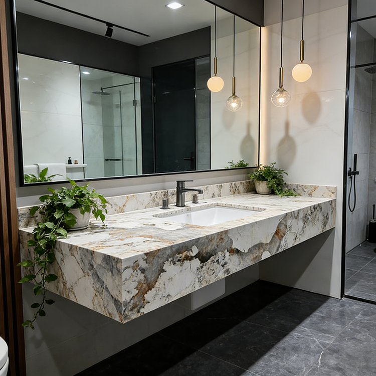 Pandora Sintered Stone Tiles Wall Slab Fireproof Modern for Bathroom Table Top Vanity Tops