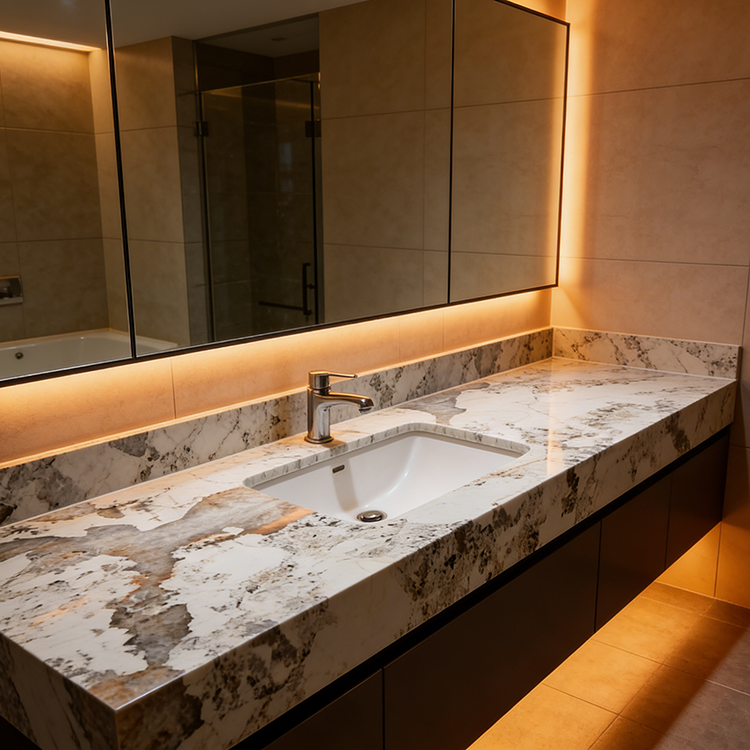 Pandora Sintered Stone Tiles Wall Slab Fireproof Modern for Bathroom Table Top Vanity Tops