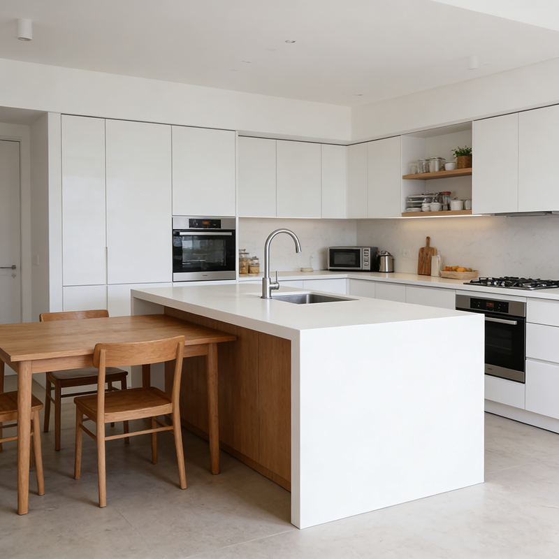 YDSTONE Luksusowa Biała 20 mm Sztuczna Płyta Kwarcowa Nowoczesny Projekt Sztuczna Kwarcowa Płyta do Blatu Kuchennego