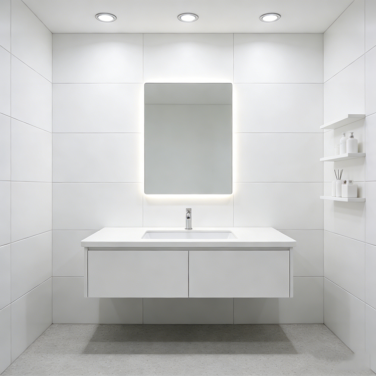 YDSTONE Bardhë Luks 20mm Guri Artificial Kuarc Slab Dizajn Modern Guri Artificial Kuarc për Miza të Kuzhinës