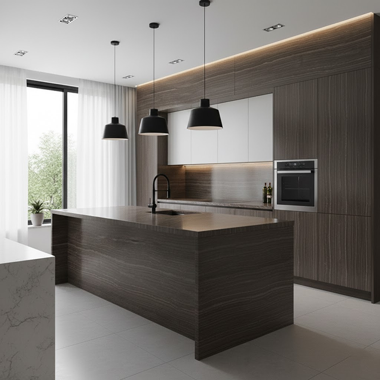 YDSTONE Luxury Natural Marble Stone Natural Wood Grain Eramosa Wood Marble for Stair Treads Kitchen Countertops