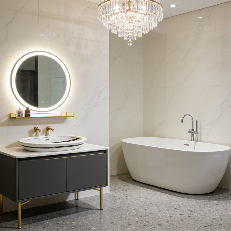 YDSTONE Modern Design Artificial Quartz Countertops Calacatta Polished Surface Engineered Quartz Slabs for Dining Application