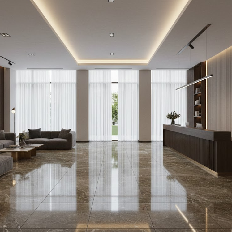 China Supplier's Modern Green Rainforest Brown Marble Slab Polished Surface 1-Year Warranty for Villa Flooring Tiles