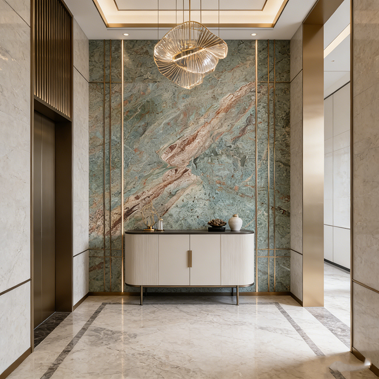 YDSTONE Customized TANZANITE GREEN Turquoise Granite Natural Stone Green Granite Green Quartzite for Wall Panel