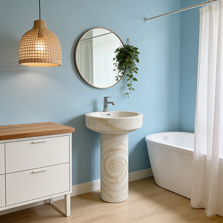 High Quality Sintered Stone Artificial Slab Versatile Flooring Tiles Home Hotel Bathroom Sink