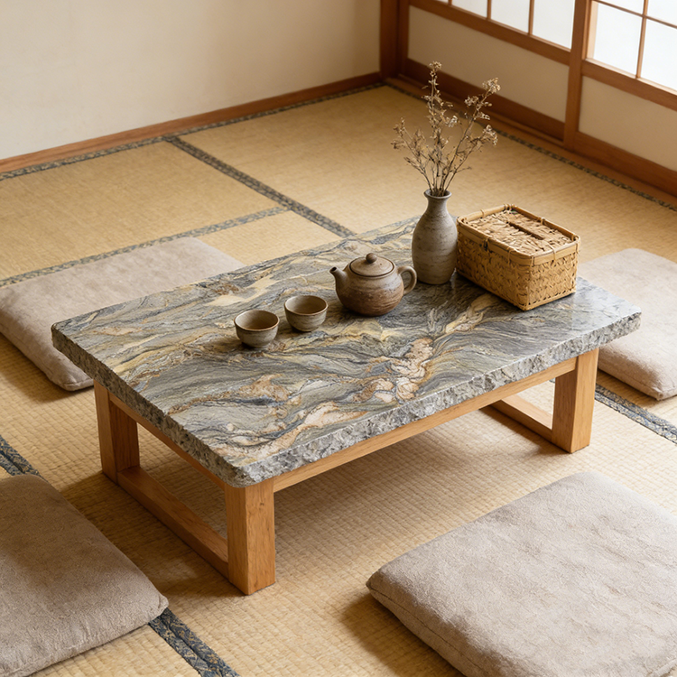 YDSTONE Hot Selling Brazilian Natural Stone Slabs Aquarella Green Quartzite Slab Coffee Tables Livingroom